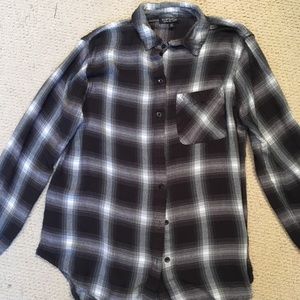 Topshop black and white flannel